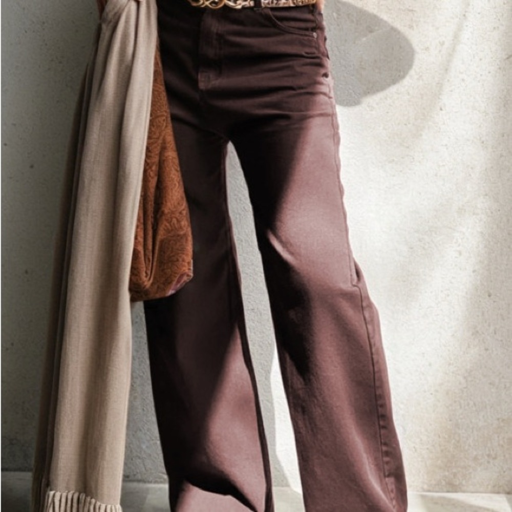 Chocolate brown Wide-Leg Pants